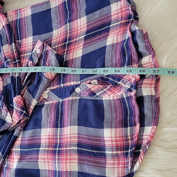 Rails blue flannel long sleeve shirt size women's size small - Picture 14 of 15